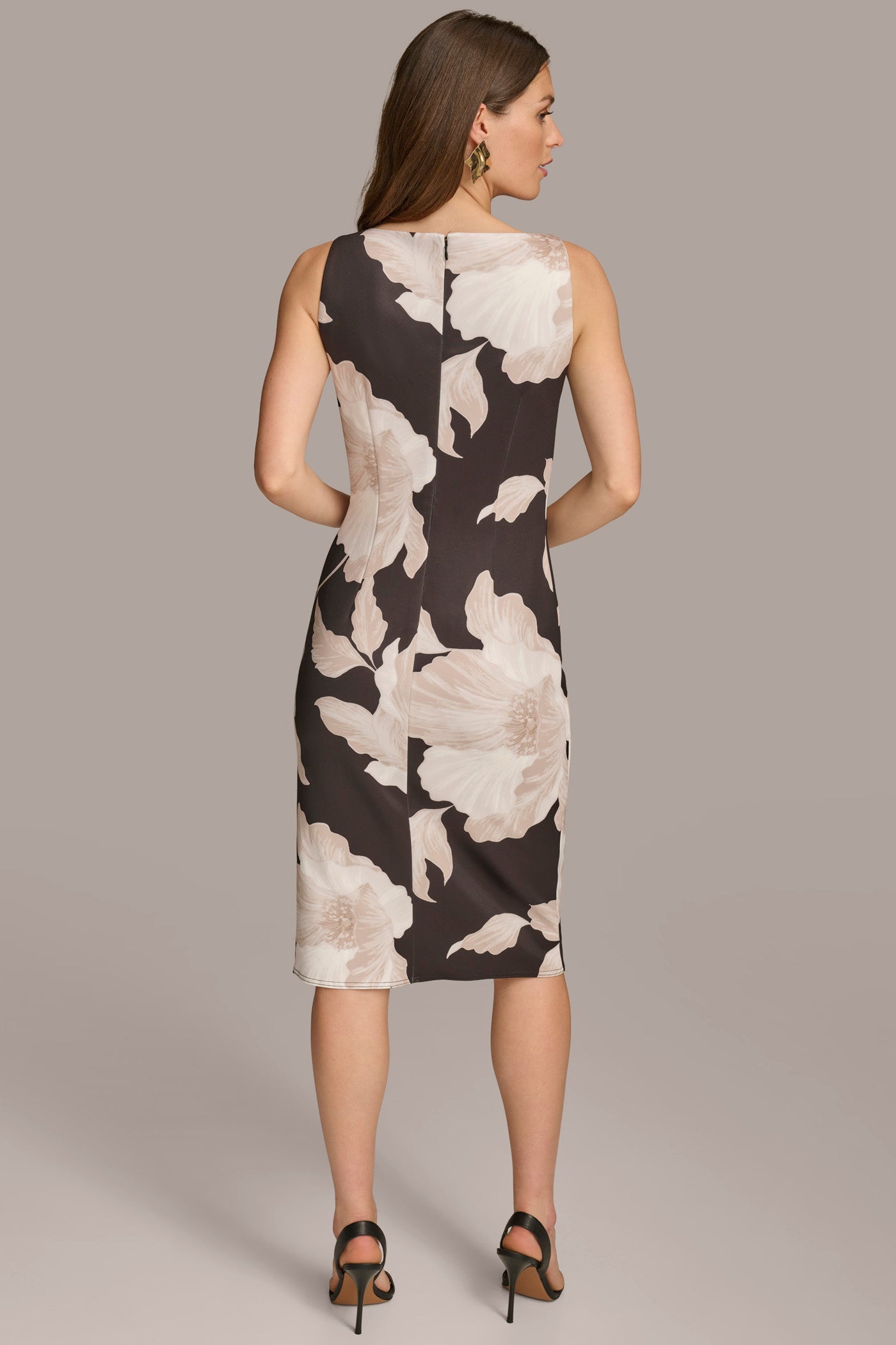 (image for) EXTRAORDINARY NOVELTY TRIM SHEATH MIDI DRESS